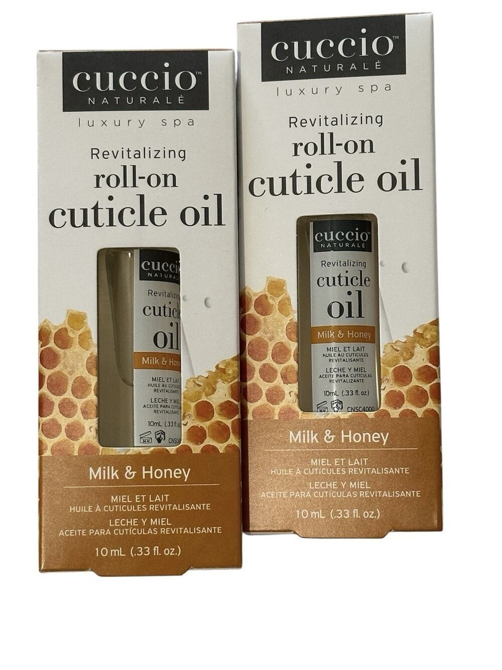 Cuccio 2x Naturale Revitalizing Roll-On Cuticle Oil Milk & Honey 10 ml/.33 fl oz